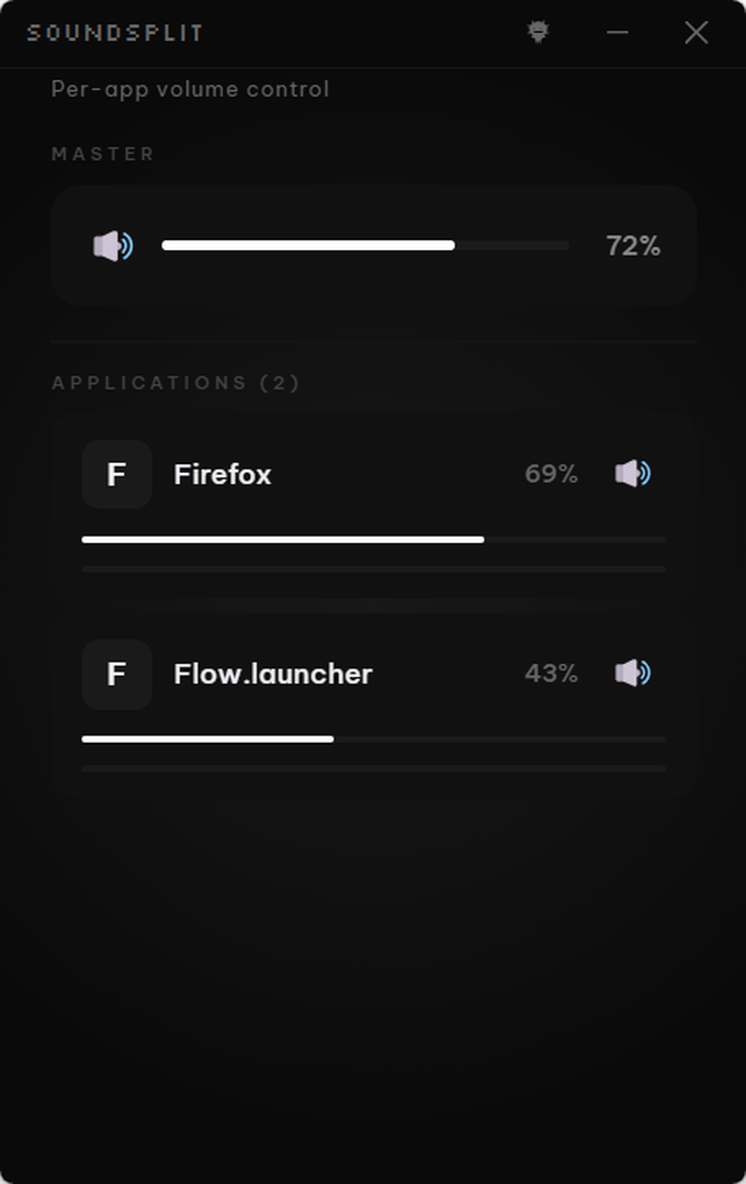SoundSplit per-app volume control